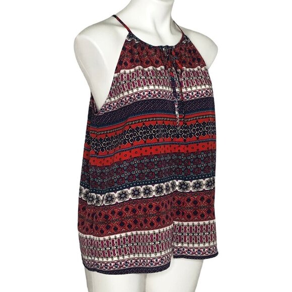 Collective Concepts Racerback Tank Top, Red White Blue Pattern Women's Sz Large - Picture 3 of 9